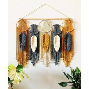 Mành treo tường dreamcatcher macrame 100*110cm [Ảnh thật + video]